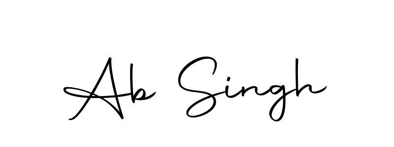 Create a beautiful signature design for name Ab Singh. With this signature (Autography-DOLnW) fonts, you can make a handwritten signature for free. Ab Singh signature style 10 images and pictures png