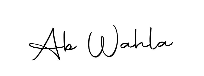 if you are searching for the best signature style for your name Ab Wahla. so please give up your signature search. here we have designed multiple signature styles  using Autography-DOLnW. Ab Wahla signature style 10 images and pictures png