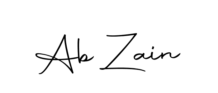 if you are searching for the best signature style for your name Ab Zain. so please give up your signature search. here we have designed multiple signature styles  using Autography-DOLnW. Ab Zain signature style 10 images and pictures png