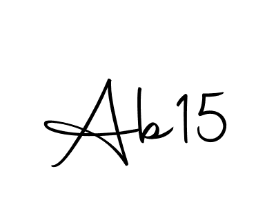 How to make Ab15 name signature. Use Autography-DOLnW style for creating short signs online. This is the latest handwritten sign. Ab15 signature style 10 images and pictures png