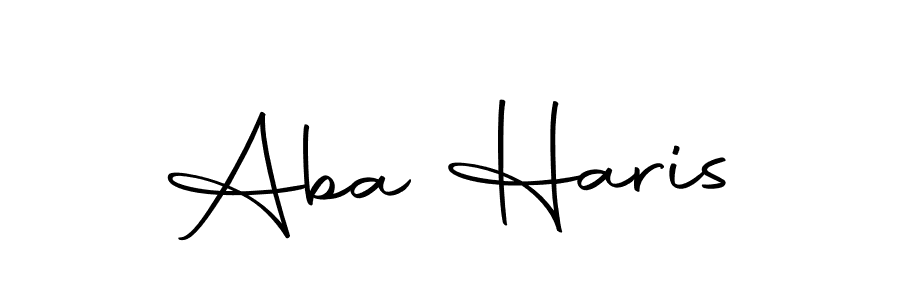 How to make Aba Haris name signature. Use Autography-DOLnW style for creating short signs online. This is the latest handwritten sign. Aba Haris signature style 10 images and pictures png