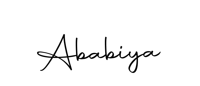 Design your own signature with our free online signature maker. With this signature software, you can create a handwritten (Autography-DOLnW) signature for name Ababiya. Ababiya signature style 10 images and pictures png