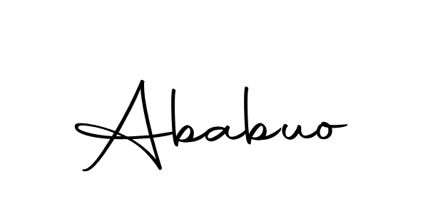 You should practise on your own different ways (Autography-DOLnW) to write your name (Ababuo) in signature. don't let someone else do it for you. Ababuo signature style 10 images and pictures png