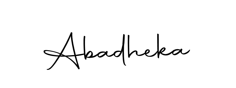 Use a signature maker to create a handwritten signature online. With this signature software, you can design (Autography-DOLnW) your own signature for name Abadheka. Abadheka signature style 10 images and pictures png