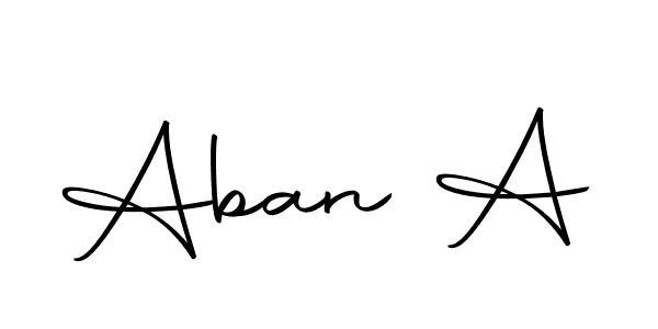 How to make Aban A name signature. Use Autography-DOLnW style for creating short signs online. This is the latest handwritten sign. Aban A signature style 10 images and pictures png