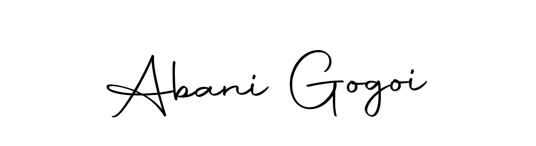 How to make Abani Gogoi name signature. Use Autography-DOLnW style for creating short signs online. This is the latest handwritten sign. Abani Gogoi signature style 10 images and pictures png