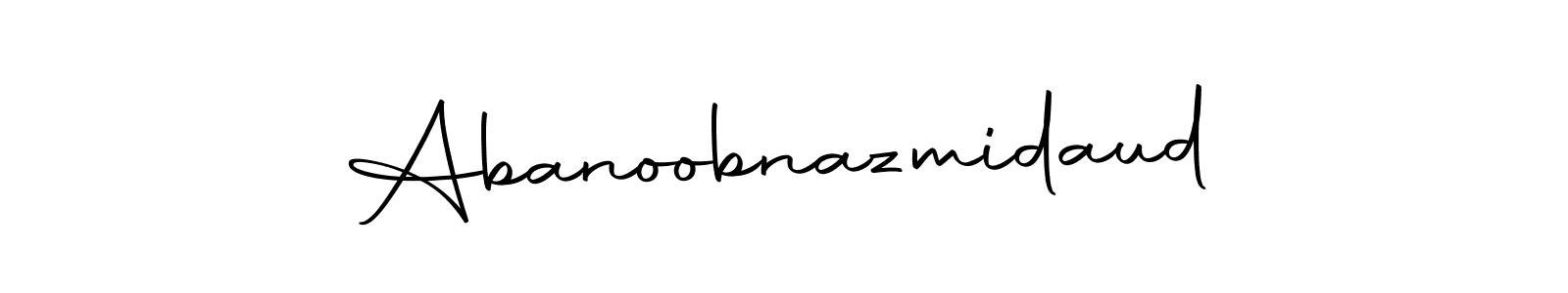 Make a beautiful signature design for name Abanoobnazmidaud. Use this online signature maker to create a handwritten signature for free. Abanoobnazmidaud signature style 10 images and pictures png