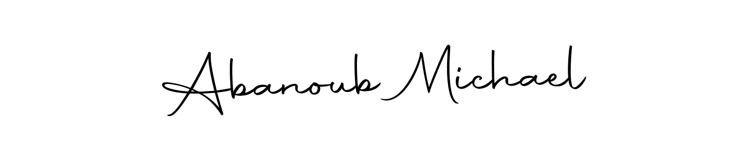 Use a signature maker to create a handwritten signature online. With this signature software, you can design (Autography-DOLnW) your own signature for name Abanoub Michael. Abanoub Michael signature style 10 images and pictures png