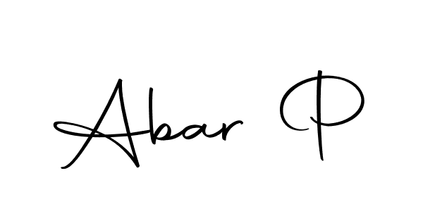 Create a beautiful signature design for name Abar P. With this signature (Autography-DOLnW) fonts, you can make a handwritten signature for free. Abar P signature style 10 images and pictures png