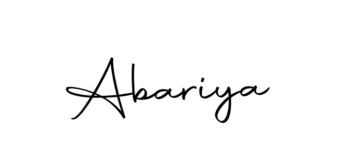 Design your own signature with our free online signature maker. With this signature software, you can create a handwritten (Autography-DOLnW) signature for name Abariya. Abariya signature style 10 images and pictures png