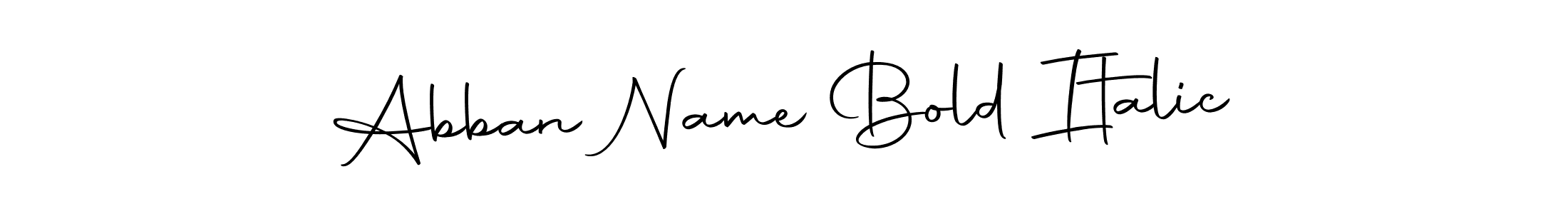 How to make Abban Name Bold Italic name signature. Use Autography-DOLnW style for creating short signs online. This is the latest handwritten sign. Abban Name Bold Italic signature style 10 images and pictures png