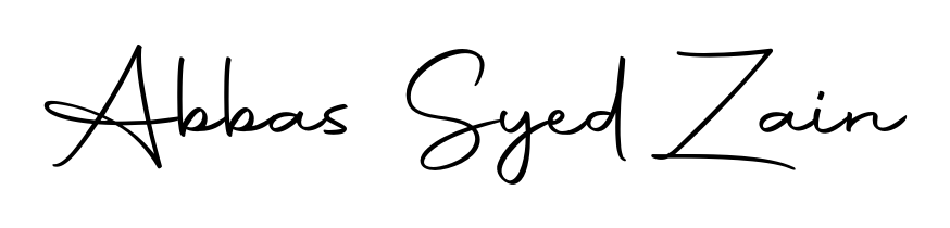Discover how Abbas Syed Zain looks in an executive cursive font (Autography-DOLnW). Perfect for legal documents, invoices, and certificates. Abbas Syed Zain signature style 10 images and pictures png