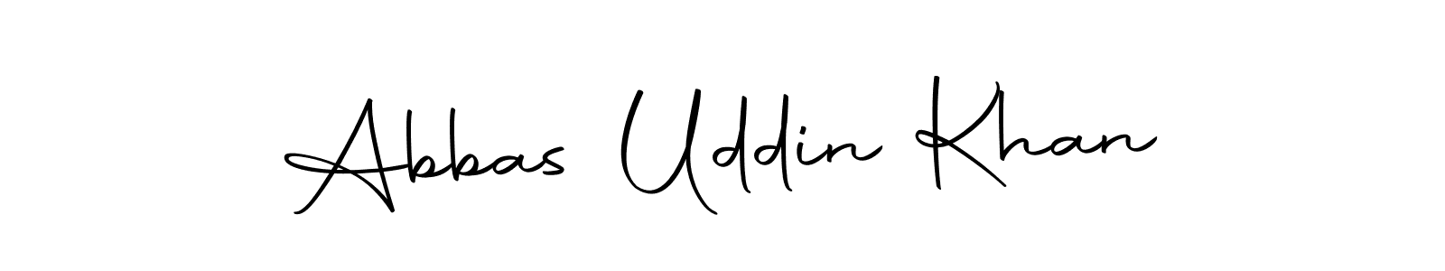 Use a signature maker to create a handwritten signature online. With this signature software, you can design (Autography-DOLnW) your own signature for name Abbas Uddin Khan. Abbas Uddin Khan signature style 10 images and pictures png