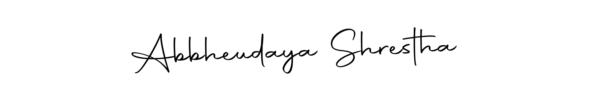 Make a beautiful signature design for name Abbheudaya Shrestha. With this signature (Autography-DOLnW) style, you can create a handwritten signature for free. Abbheudaya Shrestha signature style 10 images and pictures png