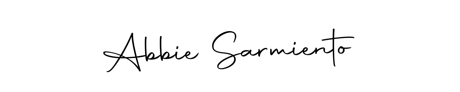 Make a beautiful signature design for name Abbie Sarmiento. With this signature (Autography-DOLnW) style, you can create a handwritten signature for free. Abbie Sarmiento signature style 10 images and pictures png