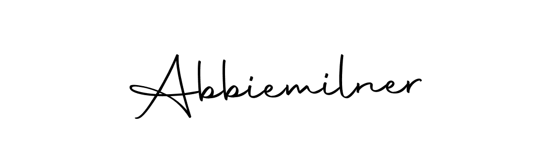 if you are searching for the best signature style for your name Abbiemilner. so please give up your signature search. here we have designed multiple signature styles  using Autography-DOLnW. Abbiemilner signature style 10 images and pictures png