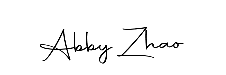 Abby Zhao stylish signature style. Best Handwritten Sign (Autography-DOLnW) for my name. Handwritten Signature Collection Ideas for my name Abby Zhao. Abby Zhao signature style 10 images and pictures png