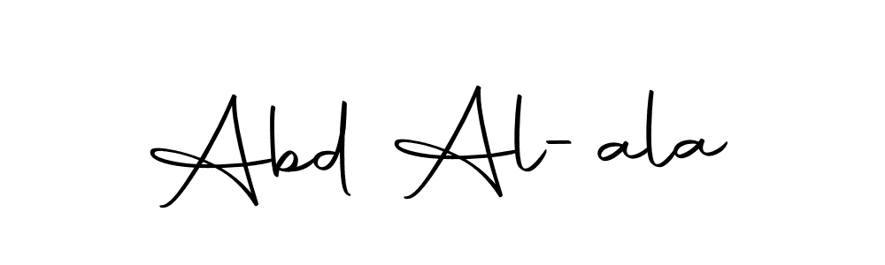 Create a beautiful signature design for name Abd Al-ala. With this signature (Autography-DOLnW) fonts, you can make a handwritten signature for free. Abd Al-ala signature style 10 images and pictures png