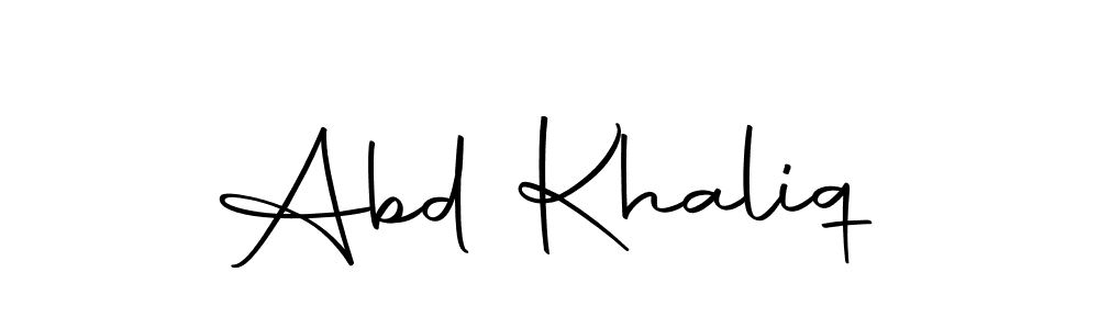 Design your own signature with our free online signature maker. With this signature software, you can create a handwritten (Autography-DOLnW) signature for name Abd Khaliq. Abd Khaliq signature style 10 images and pictures png