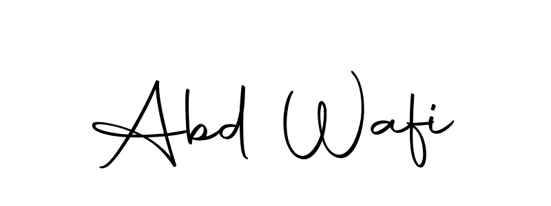 How to make Abd Wafi name signature. Use Autography-DOLnW style for creating short signs online. This is the latest handwritten sign. Abd Wafi signature style 10 images and pictures png