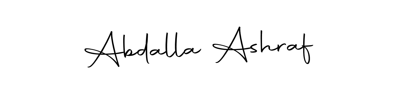 How to make Abdalla Ashraf signature? Autography-DOLnW is a professional autograph style. Create handwritten signature for Abdalla Ashraf name. Abdalla Ashraf signature style 10 images and pictures png