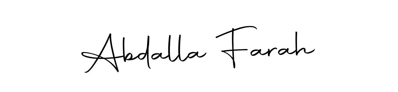 The best way (Autography-DOLnW) to make a short signature is to pick only two or three words in your name. The name Abdalla Farah include a total of six letters. For converting this name. Abdalla Farah signature style 10 images and pictures png