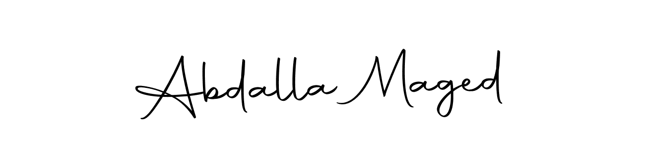 This is the best signature style for the Abdalla Maged name. Also you like these signature font (Autography-DOLnW). Mix name signature. Abdalla Maged signature style 10 images and pictures png