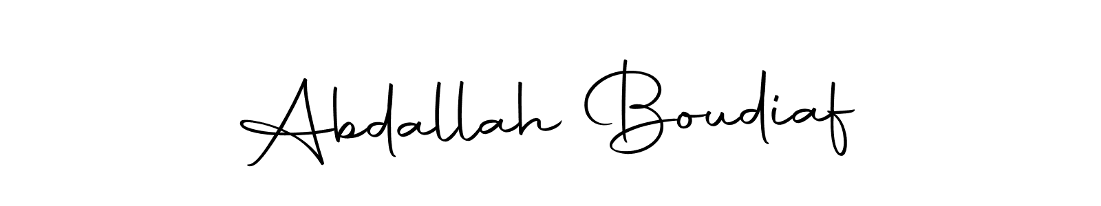 The best way (Autography-DOLnW) to make a short signature is to pick only two or three words in your name. The name Abdallah Boudiaf include a total of six letters. For converting this name. Abdallah Boudiaf signature style 10 images and pictures png