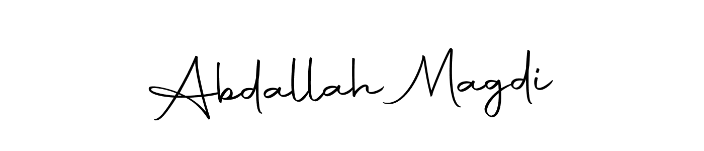 You should practise on your own different ways (Autography-DOLnW) to write your name (Abdallah Magdi) in signature. don't let someone else do it for you. Abdallah Magdi signature style 10 images and pictures png