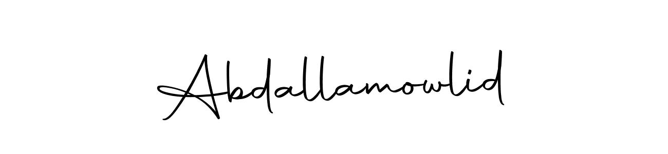 You should practise on your own different ways (Autography-DOLnW) to write your name (Abdallamowlid) in signature. don't let someone else do it for you. Abdallamowlid signature style 10 images and pictures png