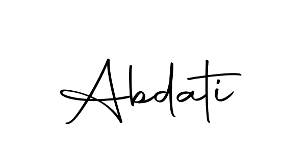 How to make Abdati signature? Autography-DOLnW is a professional autograph style. Create handwritten signature for Abdati name. Abdati signature style 10 images and pictures png