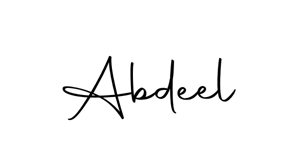 The best way (Autography-DOLnW) to make a short signature is to pick only two or three words in your name. The name Abdeel include a total of six letters. For converting this name. Abdeel signature style 10 images and pictures png