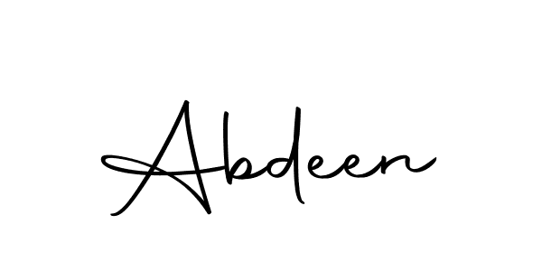 Design your own signature with our free online signature maker. With this signature software, you can create a handwritten (Autography-DOLnW) signature for name Abdeen. Abdeen signature style 10 images and pictures png