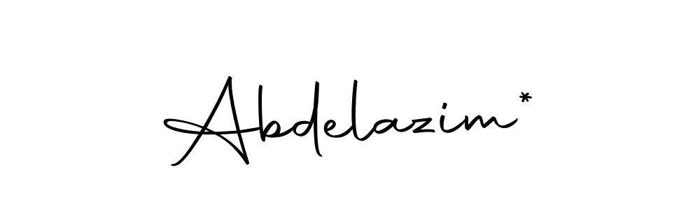 Design your own signature with our free online signature maker. With this signature software, you can create a handwritten (Autography-DOLnW) signature for name Abdelazim*. Abdelazim* signature style 10 images and pictures png