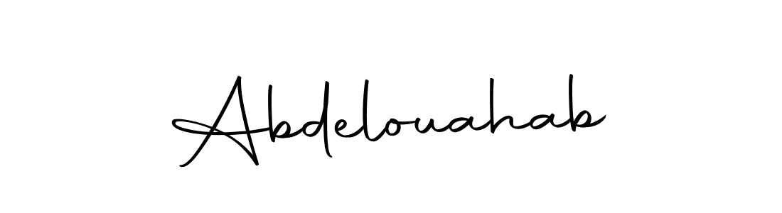 You should practise on your own different ways (Autography-DOLnW) to write your name (Abdelouahab) in signature. don't let someone else do it for you. Abdelouahab signature style 10 images and pictures png