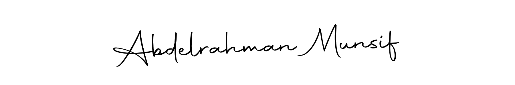 Design your own signature with our free online signature maker. With this signature software, you can create a handwritten (Autography-DOLnW) signature for name Abdelrahman Munsif. Abdelrahman Munsif signature style 10 images and pictures png