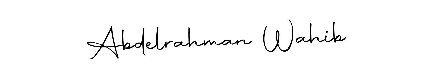 It looks lik you need a new signature style for name Abdelrahman Wahib. Design unique handwritten (Autography-DOLnW) signature with our free signature maker in just a few clicks. Abdelrahman Wahib signature style 10 images and pictures png