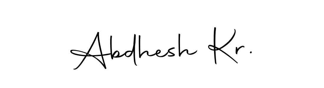 How to make Abdhesh Kr. name signature. Use Autography-DOLnW style for creating short signs online. This is the latest handwritten sign. Abdhesh Kr. signature style 10 images and pictures png