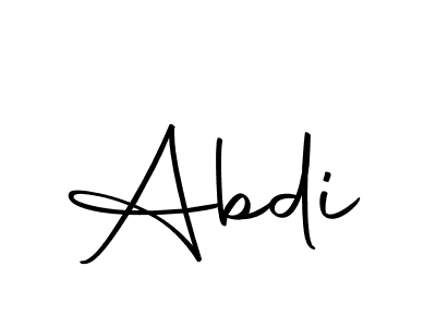 Create a beautiful signature design for name Abdi. With this signature (Autography-DOLnW) fonts, you can make a handwritten signature for free. Abdi signature style 10 images and pictures png