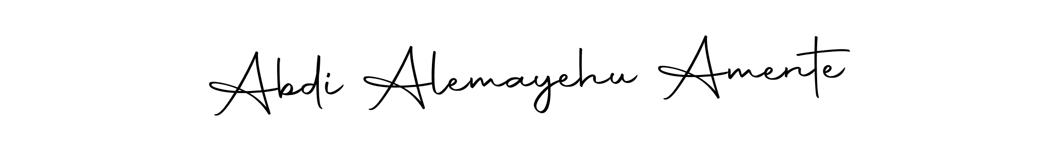 How to make Abdi Alemayehu Amente name signature. Use Autography-DOLnW style for creating short signs online. This is the latest handwritten sign. Abdi Alemayehu Amente signature style 10 images and pictures png