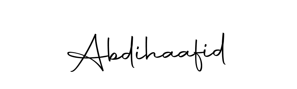 Use a signature maker to create a handwritten signature online. With this signature software, you can design (Autography-DOLnW) your own signature for name Abdihaafid. Abdihaafid signature style 10 images and pictures png