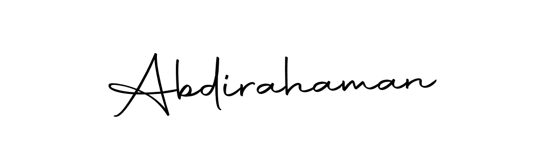 You should practise on your own different ways (Autography-DOLnW) to write your name (Abdirahaman) in signature. don't let someone else do it for you. Abdirahaman signature style 10 images and pictures png