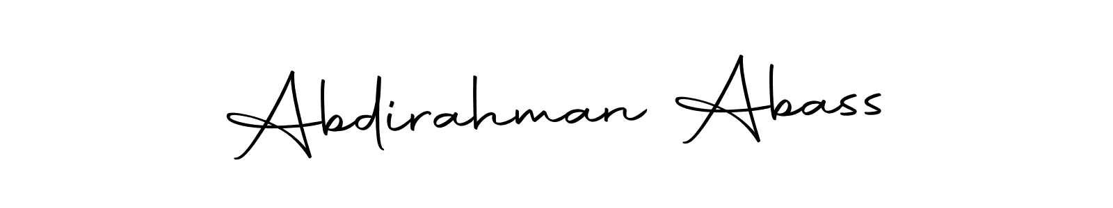 Design your own signature with our free online signature maker. With this signature software, you can create a handwritten (Autography-DOLnW) signature for name Abdirahman Abass. Abdirahman Abass signature style 10 images and pictures png