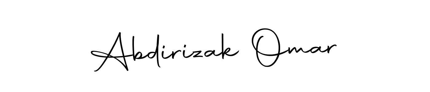 Make a beautiful signature design for name Abdirizak Omar. With this signature (Autography-DOLnW) style, you can create a handwritten signature for free. Abdirizak Omar signature style 10 images and pictures png