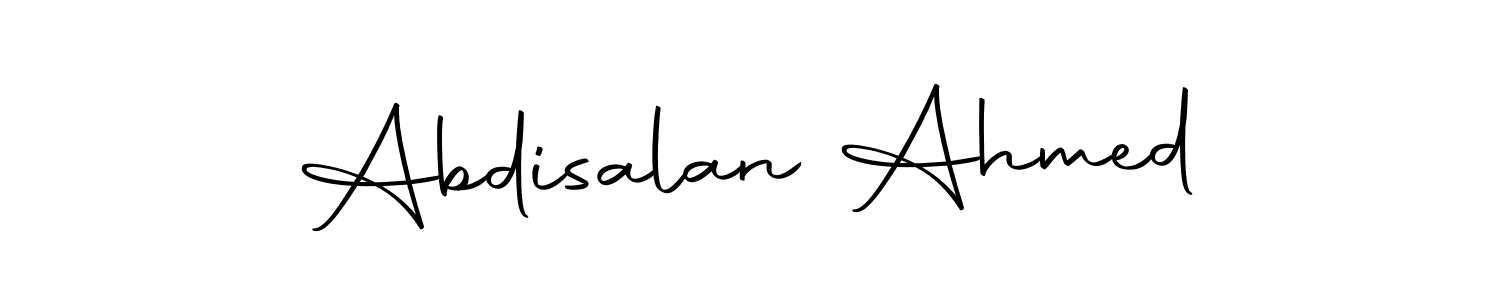 Make a beautiful signature design for name Abdisalan Ahmed. With this signature (Autography-DOLnW) style, you can create a handwritten signature for free. Abdisalan Ahmed signature style 10 images and pictures png