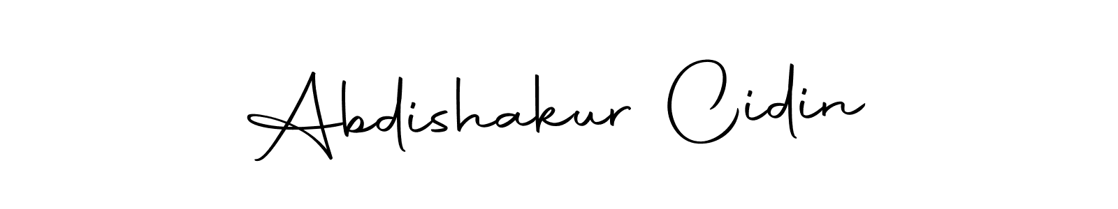 You should practise on your own different ways (Autography-DOLnW) to write your name (Abdishakur Cidin) in signature. don't let someone else do it for you. Abdishakur Cidin signature style 10 images and pictures png
