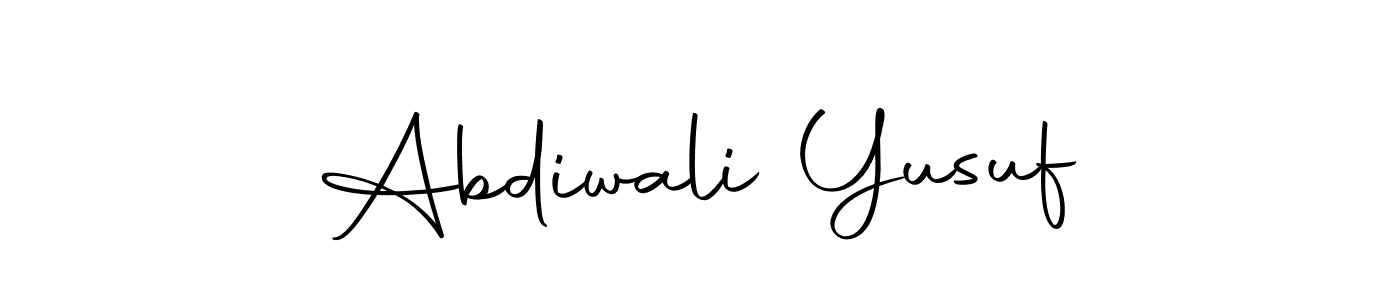 if you are searching for the best signature style for your name Abdiwali Yusuf. so please give up your signature search. here we have designed multiple signature styles  using Autography-DOLnW. Abdiwali Yusuf signature style 10 images and pictures png