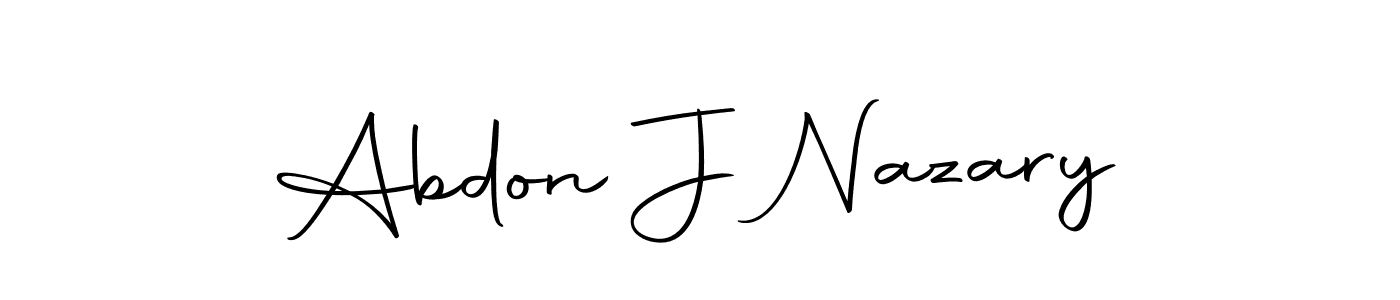 Design your own signature with our free online signature maker. With this signature software, you can create a handwritten (Autography-DOLnW) signature for name Abdon J Nazary. Abdon J Nazary signature style 10 images and pictures png