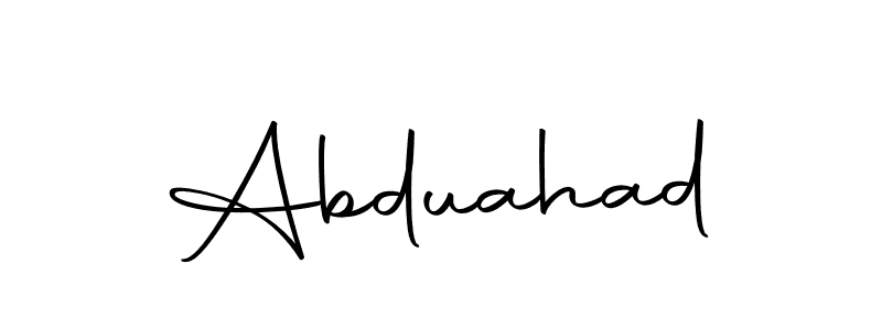 Use a signature maker to create a handwritten signature online. With this signature software, you can design (Autography-DOLnW) your own signature for name Abduahad. Abduahad signature style 10 images and pictures png