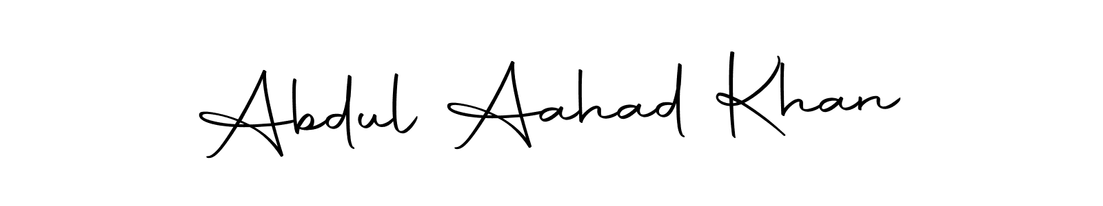 Make a short Abdul Aahad Khan signature style. Manage your documents anywhere anytime using Autography-DOLnW. Create and add eSignatures, submit forms, share and send files easily. Abdul Aahad Khan signature style 10 images and pictures png